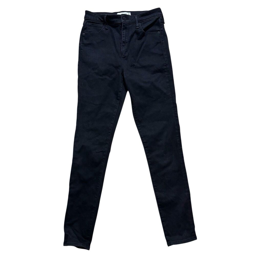 Abercrombie & Fitch The Super Skinny High-Rise Jeans Sz 28 Long Denim Black